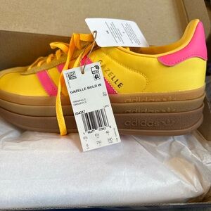 Adidas Gazelle Bold W Yellow Pink Sneakers